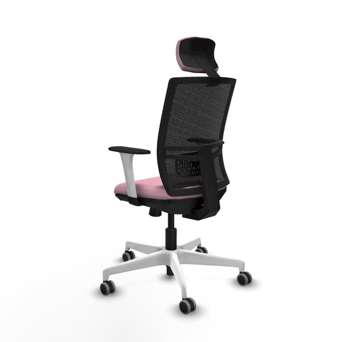 PIQUERAS Y CRESPO Silla de oficina Yunquera Rosa y Negro con mecanismo Sincro/Traslack PIQUERAS Y CRESPO Silla de oficina Yunquera Rosa y Negro con mecanismo Sincro/Traslack