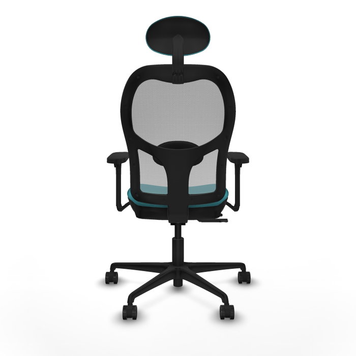 PIQUERAS Y CRESPO Silla de oficina Jorquera con mecanismo Sincro/Traslack, Turquesa y Gris