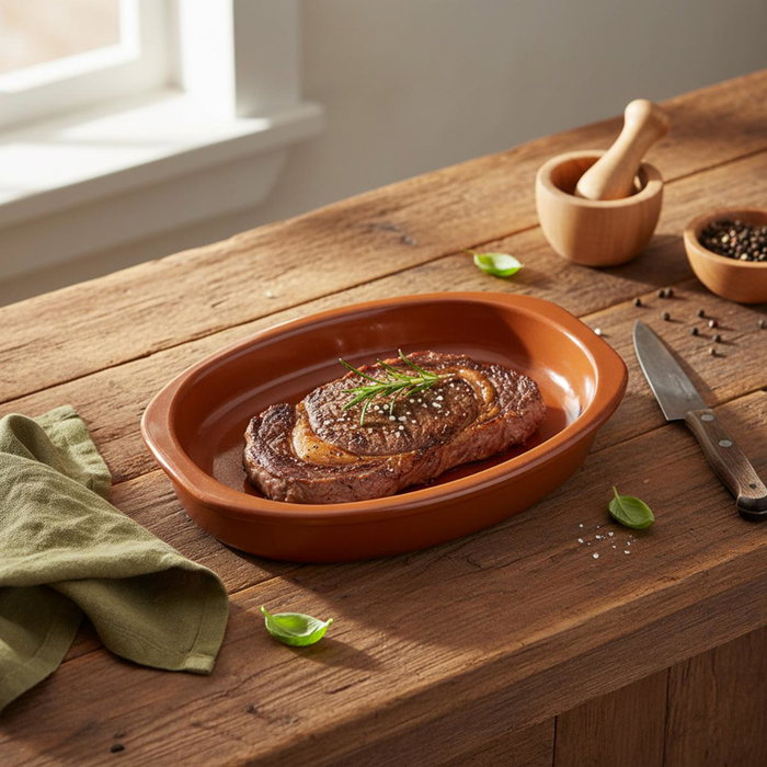 Raimundo Fuente Oval Steak Barro Marrón