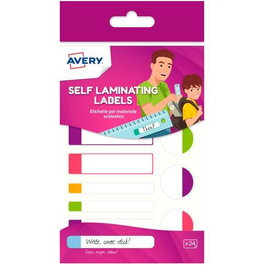 Avery Etiquetas Adhesivas Escolares 12 x 2H C-Fluorescentes para Material Escolar