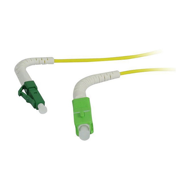 Synergy21 LWL-1-Faser-Patchkabel 1,0m LC/APC-SC/APC 9/125u OS2 G657.A2 2mm flexibles Rohr Patchkabel