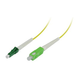 Synergy21 LWL-1-Faser-Patchkabel 1,0m LC/APC-SC/APC 9/125u OS2 G657.A2 2mm flexibles Rohr Patchkabel