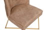Hanah Home Sillas Madrid 913 V2, Juego de 2 Sillas Barrocas, Estructura 100% Metálica, Asiento Terciopelo o Piel Sintética, Color Dorado y Marrón