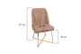 Hanah Home Sillas Madrid 913 V2, Juego de 2 Sillas Barrocas, Estructura 100% Metálica, Asiento Terciopelo o Piel Sintética, Color Dorado y Marrón