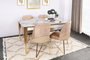 Hanah Home Sillas Madrid 913 V2, Juego de 2 Sillas Barrocas, Estructura 100% Metálica, Asiento Terciopelo o Piel Sintética, Color Dorado y Marrón