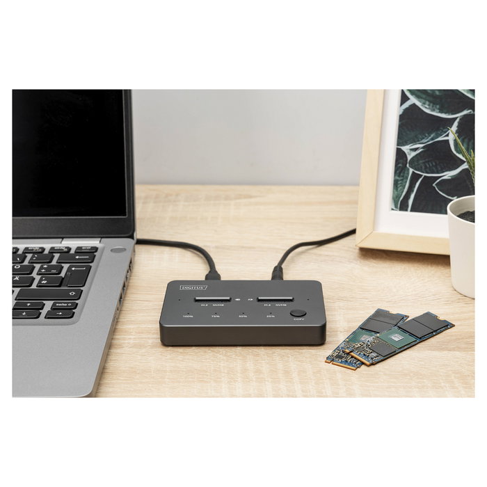 Digitus DA-71545-1 Estación de clonación de unidades SSD NVMe M.2 USB 3.2 Gen2 Tipo-C Digitus DA-71545-1 Estación de clonación de unidades SSD NVMe M.2 USB 3.2 Gen2 Tipo-C