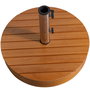 DKD Home Decor Base para Parasol de Terraza y Jardín, Ajustable para Diámetro 38/48 cm, en Eucalipto y Cemento, Color Marrón, 50 x | 45 x 50 cm