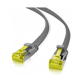 Helos Patchkabel Cat.6a Ultraflach U/FTP AWG 32 Gris 0,5m