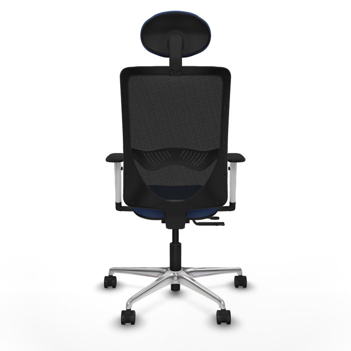 PIQUERAS Y CRESPO Silla de oficina Zulema con mecanismo Sincro/Traslack Azul marino y Negro