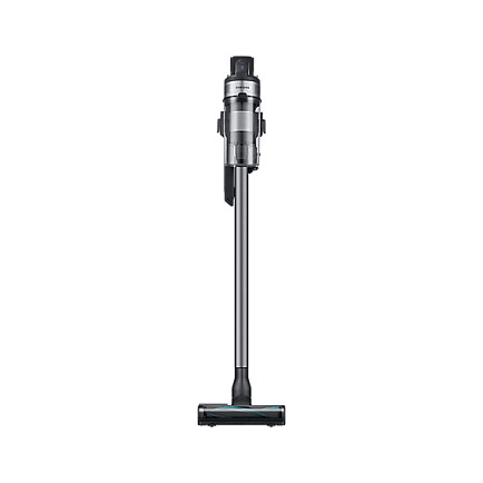 Samsung Jet 75e CompleteClean Aspiradora Escoba 2 en 1 Sin Bolsa - Aspirador Multiciclónico con Batería Ion-Litio para Alfombra y Suelo Duro, Negro y Cromo (VS20B75BCR5)