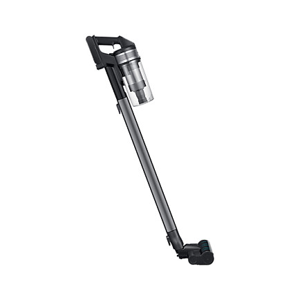 Samsung Jet 75e CompleteClean Aspiradora Escoba 2 en 1 Sin Bolsa - Aspirador Multiciclónico con Batería Ion-Litio para Alfombra y Suelo Duro, Negro y Cromo (VS20B75BCR5)