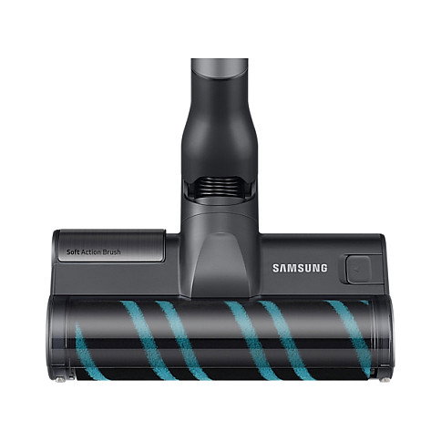 Samsung Jet 75e CompleteClean Aspiradora Escoba 2 en 1 Sin Bolsa - Aspirador Multiciclónico con Batería Ion-Litio para Alfombra y Suelo Duro, Negro y Cromo (VS20B75BCR5)