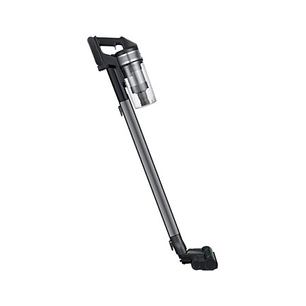 Samsung Jet 75e CompleteClean Aspiradora Escoba 2 en 1 Sin Bolsa - Aspirador Multiciclónico con Batería Ion-Litio para Alfombra y Suelo Duro, Negro y Cromo (VS20B75BCR5)