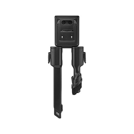 Samsung Jet 75e CompleteClean Aspiradora Escoba 2 en 1 Sin Bolsa - Aspirador Multiciclónico con Batería Ion-Litio para Alfombra y Suelo Duro, Negro y Cromo (VS20B75BCR5)