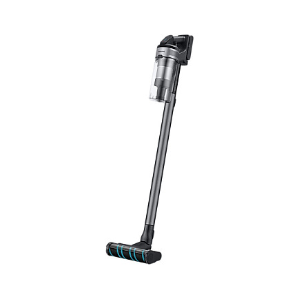 Samsung Jet 75e CompleteClean Aspiradora Escoba 2 en 1 Sin Bolsa - Aspirador Multiciclónico con Batería Ion-Litio para Alfombra y Suelo Duro, Negro y Cromo (VS20B75BCR5)