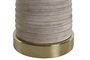 DKD Home Decor Mesita Auxiliar de Metal y Madera Natural y Dorado