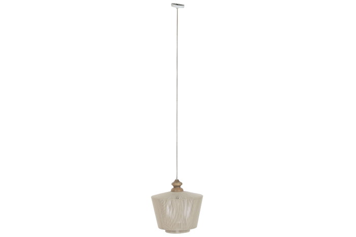 DKD Home Decor Lámpara de Techo Algodón y Mango Natural