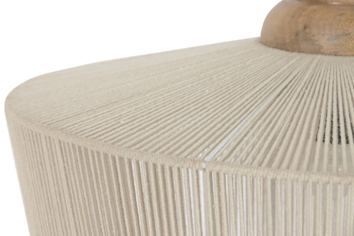 DKD Home Decor Lámpara de Techo Algodón y Mango Natural