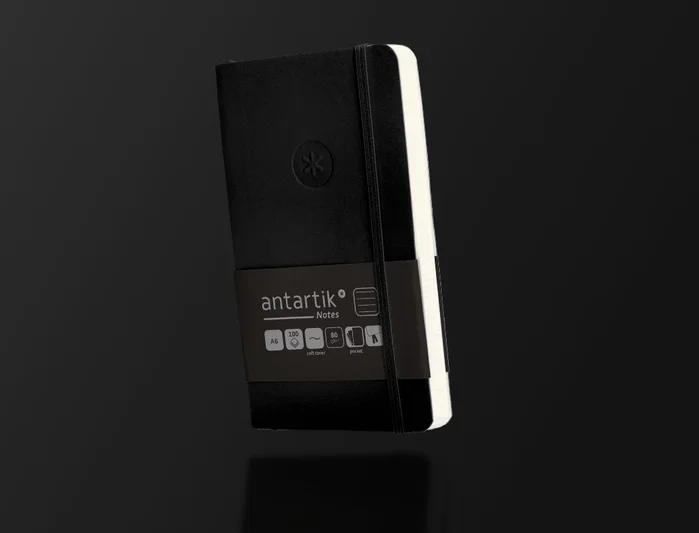 Antartik Cuaderno Antartik Notes Tapa Blanda A6 Rayas Negro 100 Hojas