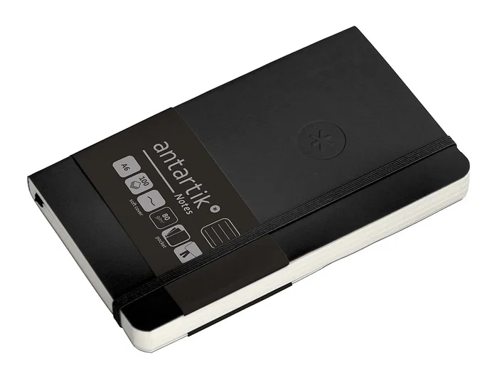 Antartik Cuaderno Antartik Notes Tapa Blanda A6 Rayas Negro 100 Hojas