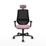 PIQUERAS Y CRESPO Silla de oficina Mardos con mecanismo Sincro, Rosa y Negro