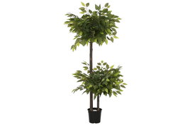 DKD Home Decor Árbol Ficus 2 Copas Verde