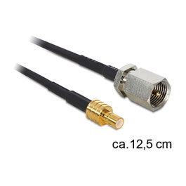 DeLOCK Cable coaxial FME macho a SMB hembra 125 mm