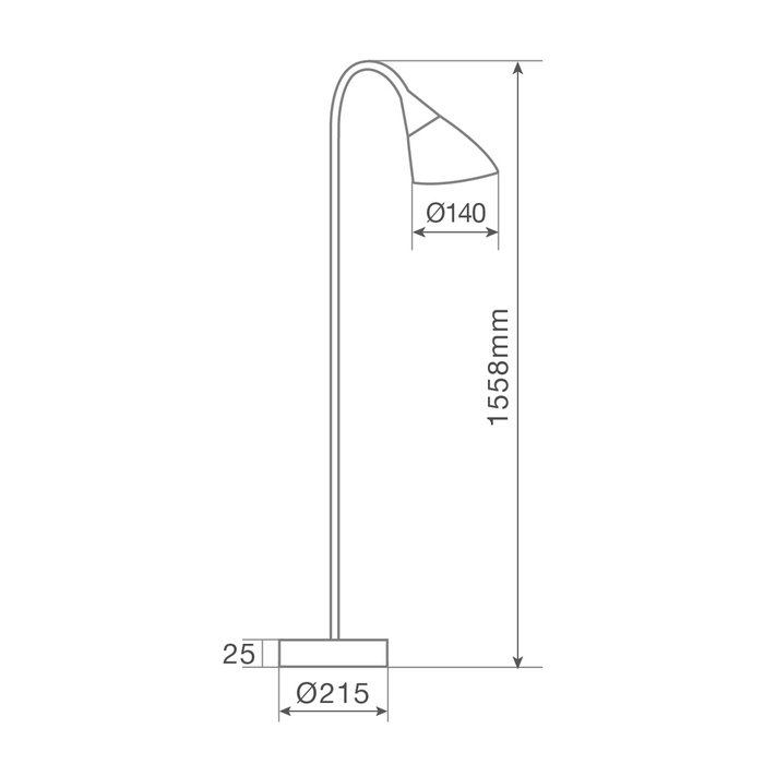 GSC Evolution Lámpara de pie Serie Langadu 1558mm E27 Blanco GSC Evolution Lámpara de pie Serie Langadu 1558mm E27 Blanco