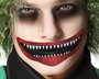 Accesorio Halloween Maquillaje Boca Siniestro Tatuaje Dental Rojo