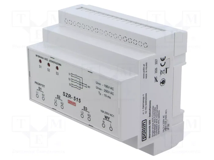 POLLIN SZR-515 Controlador ATS Relé de Conmutación Automática de Reserva POLLIN SZR-515 Controlador ATS Relé de Conmutación Automática de Reserva