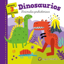 GATO DE HOJALATA, Dinosaurios: Animales prehistóricos (Libro+3 Puzzle)