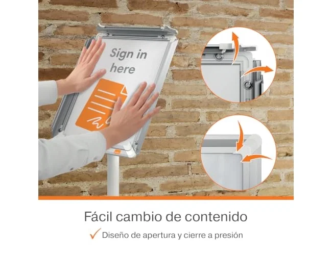 Nobo Atril de suelo Premium Plus DIN A4 con marco y clip Nobo Atril de suelo Premium Plus DIN A4 con marco y clip