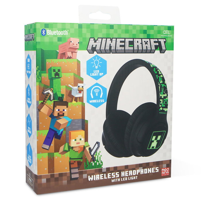 OTL TECHNOLOGIES Auriculares inalámbricos LED Minecraft
