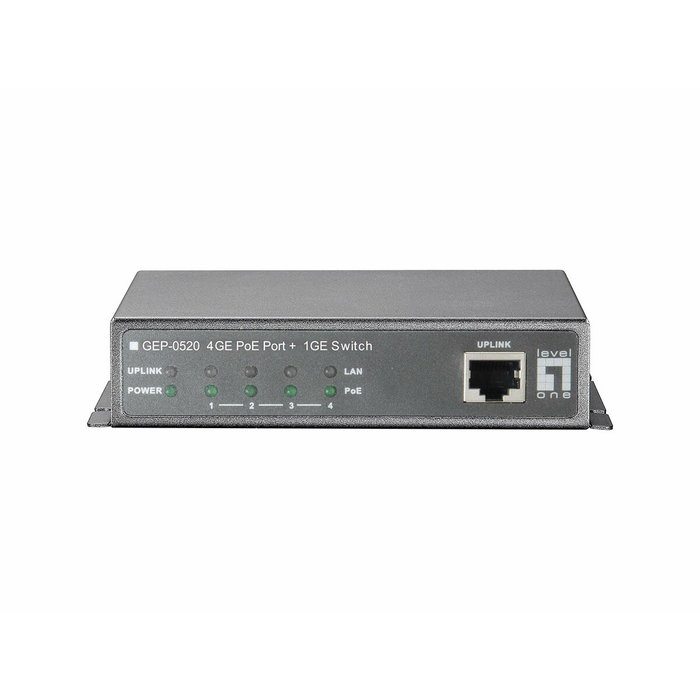 Level One GEP-0520 Switch Gigabit Ethernet PoE 61.6W 4xPoE+