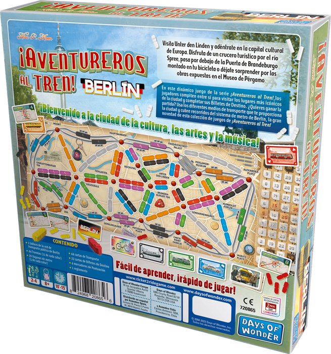 Days of Wonder DW720865 Juego de Mesa Aventureros al Tren! Berlín - Edición en Español, 2-4 Jugadores, 10-15 Minutos, a partir de 8 años