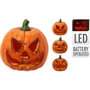 Basics Calabaza Halloween con LED, Poliestireno Expandido, a Pilas, 14 x 14 x 16 cm