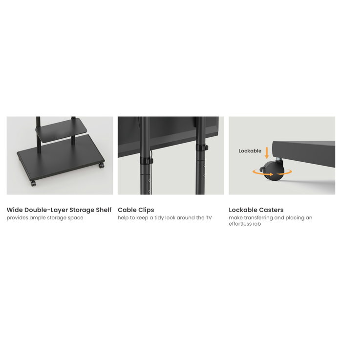 EQUIP 650635 Soporte Móvil para TV de 50-90 Pulgadas EQUIP 650635 Soporte Móvil para TV de 50-90 Pulgadas