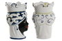 DKD Home Decor Macetero Sicilia 2024 Blanco Negro Porcelana Cabeza Siciliana 12 x 20 x 12 cm (2 Unidades)