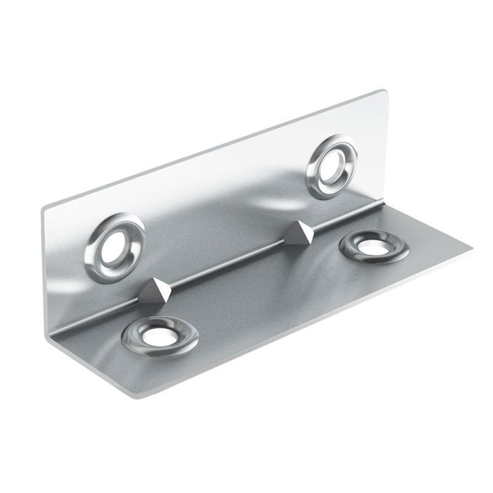 HERRAJES ALK Escuadra Chapa Angulo Zedra 67X21 Zincado HERRAJES ALK Escuadra Chapa Angulo Zedra 67X21 Zincado