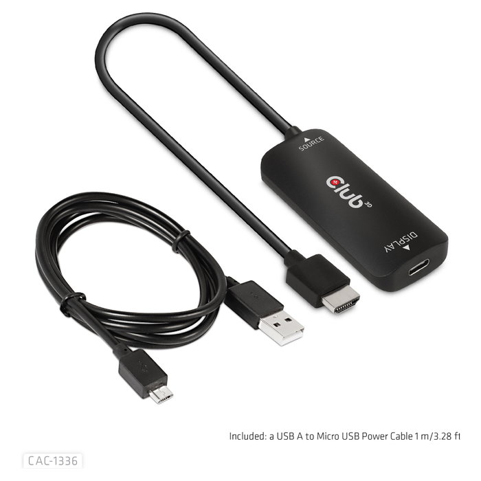 Club 3D CAC-1336 Adaptador HDMI + MicroUSB a USB-C 4K120Hz Club 3D CAC-1336 Adaptador HDMI + MicroUSB a USB-C 4K120Hz