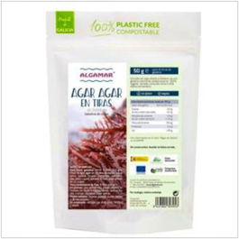 ALGAMAR Alga Agar Agar En Tiras 50Gr. 100% Vegetal Sin Gluten
