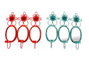 DKD Home Decor Set de 3 Espejos Decorativos para Pared Surtidos