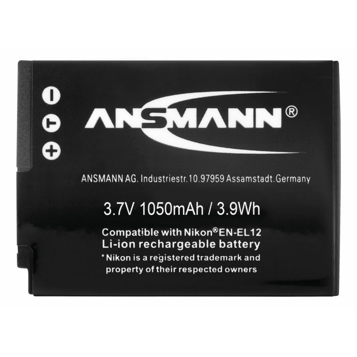 Ansmann A-Nik EN-EL12 Batería de 900 mAh para Nikon
