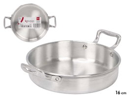 KINVARA Sartén de Aluminio con Asas 16cm Plata