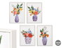 Giftdecor Cuadro Decorativo Jarron Azul Surtidos 30x40 cm Lienzo y Marco Blanco (Set de 8)