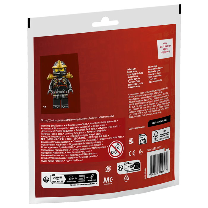 LEGO 30723 NINJAGO Ninja Coles Flitzer Polybag Set de Construcción 39 Piezas, Coche de Cole, Edad 6+