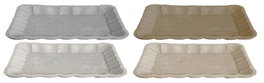 DKD Home Decor Bandeja de Decoración MDF 18,5x12x2 cm Surtido de 4 Colores