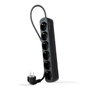 Nanocable Regleta de 6 Tomas, 1,4 m, Negra