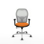 PIQUERAS Y CRESPO Silla de oficina Jorquera Naranja y Blanco