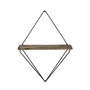 Hanah Home Estantería de Pared Madera Abeto y Metal Diseño Industrial 27x30x15 cm Nogal Oscuro Negro